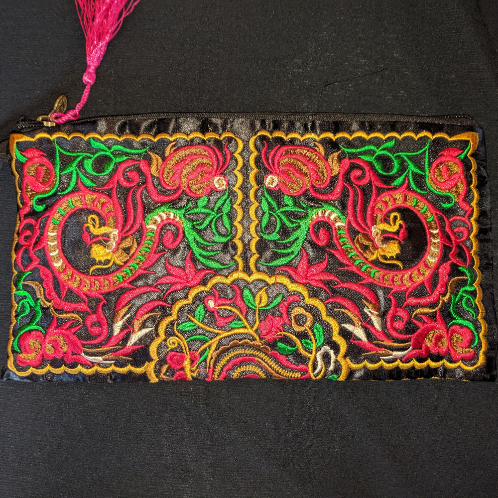 Embroidered Clutch
